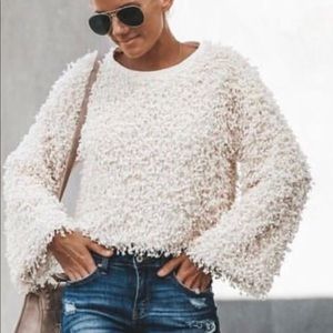 Vici noble textured pull over sweater